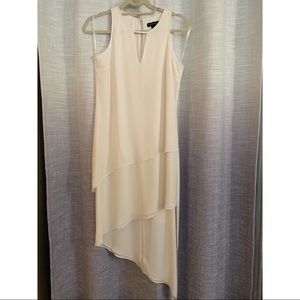 White House Black Market asymmetrical off-white dress